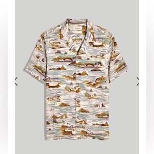 Madewell short sleeve camp collar nautical shirt  medium w/ tags